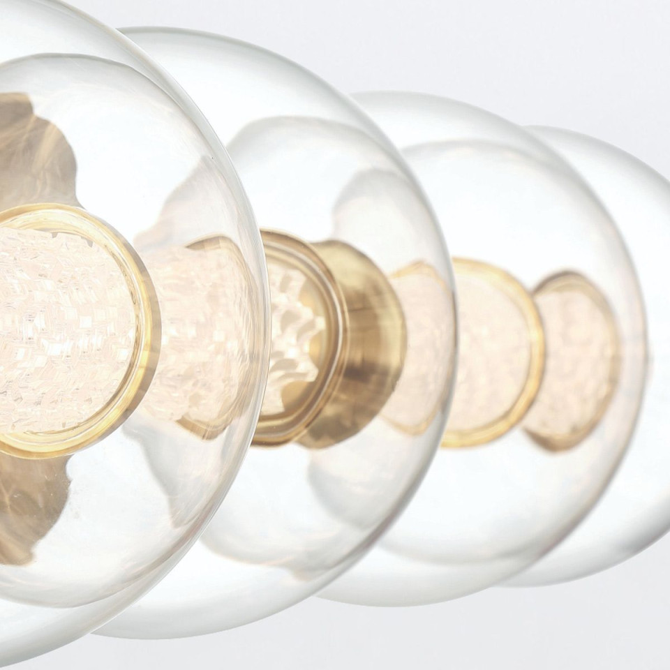 Atomo 4-lt vägglampa guld 75,6 cm Eurofase Atomo 4-lt vägglampa guld 75,6 cm