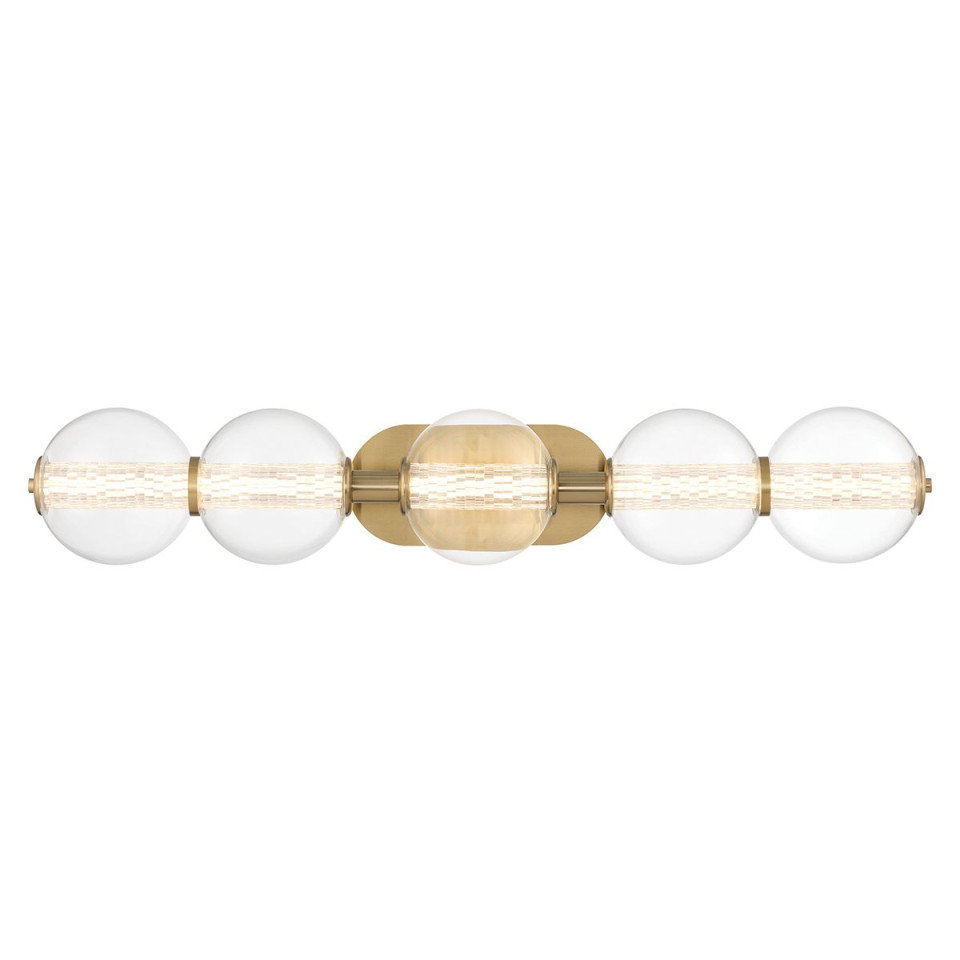 Atomo 5-lt vägglampa guld 96,5 cm Eurofase Atomo 5-lt vägglampa guld 96,5 cm
