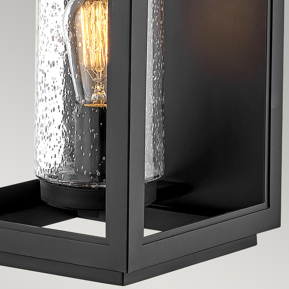 Atwater 1-Lt Large Outdoor Wall Lantern Black 51.8cm Quintesse Lighting Atwater 1-Lt Large Outdoor Wall Lantern Black 51.8cm