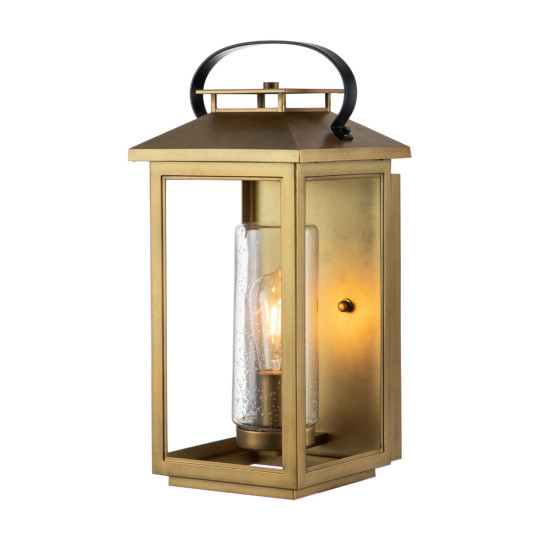 Atwater 1-Lt Medium Outdoor Wall Lantern Distressed Brass 44.5cm Atwater 1-Lt Medium Outdoor Wall Lantern Distressed Brass 44.5cm