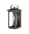 Atwater 1-Lt Small Outdoor Wall Lantern Black 35.5cm Quintesse Lighting Atwater 1-Lt Small Outdoor Wall Lantern Black 35.5cm