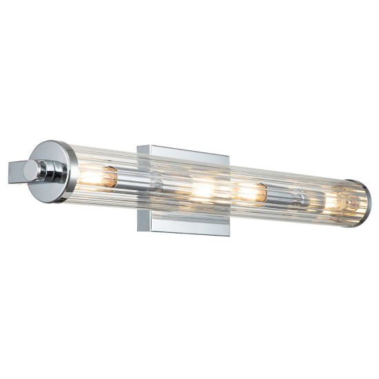 Azores 4-Lt Wall Light Polished Chrome/Glass 69.1cm IP44 Azores 4-Lt Wall Light Polished Chrome/Glass 69.1cm IP44