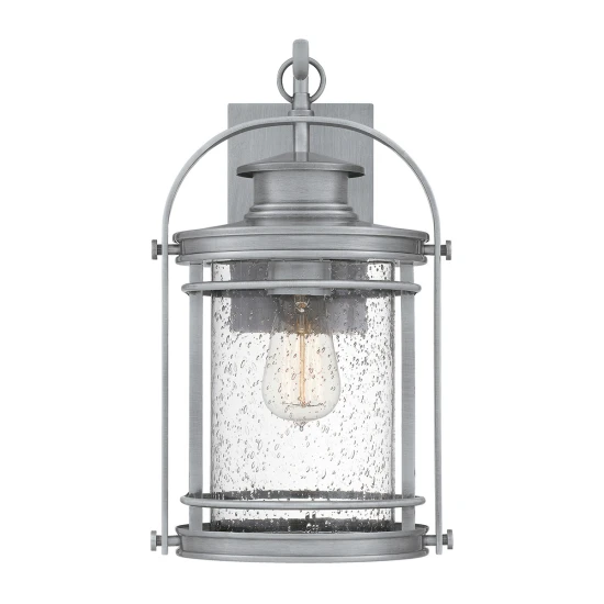 Booker 1-lt medium utomhus vägglykta silver 38,2cm