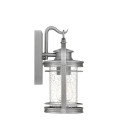 Booker 1-Lt Small Outdoor Wall Lantern Silver 28.9cm Quintesse Lighting Booker 1-Lt Small Outdoor Wall Lantern Silver 28.9cm