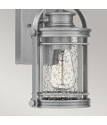 Booker 1-Lt Small Outdoor Wall Lantern Silver 28.9cm Quintesse Lighting Booker 1-Lt Small Outdoor Wall Lantern Silver 28.9cm