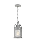 Booker 1-Lt Outdoor Ceiling Lantern Silver 16.2cm Quintesse Lighting Booker 1-Lt Outdoor Ceiling Lantern Silver 16.2cm
