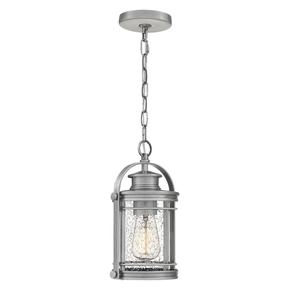 Booker 1-Lt Outdoor Ceiling Lantern Silver 16.2cm Quintesse Lighting Booker 1-Lt Outdoor Ceiling Lantern Silver 16.2cm