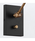 Brickell 1-lt adjustable wall light matte black 44.5 cm