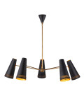 Brickell 5-lt chandelier matte black 114.3 cm