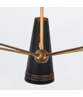 Brickell 5-lt chandelier matte black 114.3 cm
