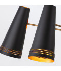 Brickell 5-lt chandelier matte black 114.3 cm