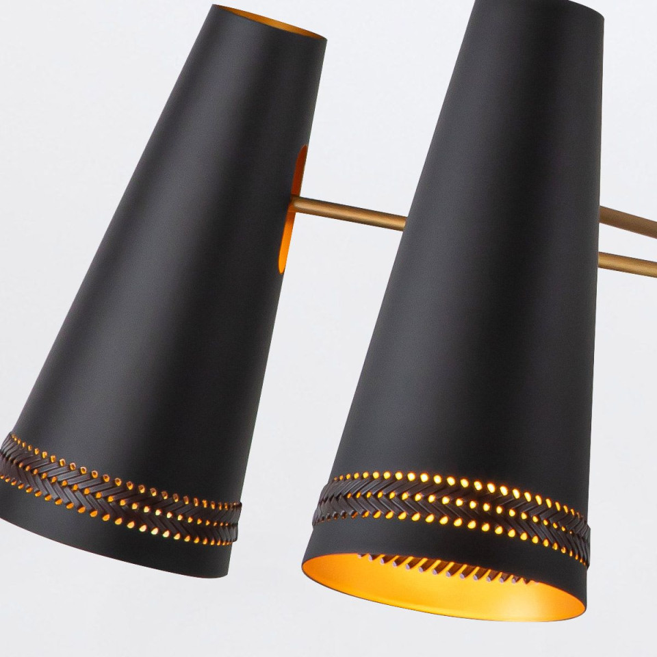 Brickell 5-lt chandelier matte black 114.3 cm