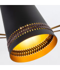 Brickell 5-lt chandelier matte black 114.3 cm