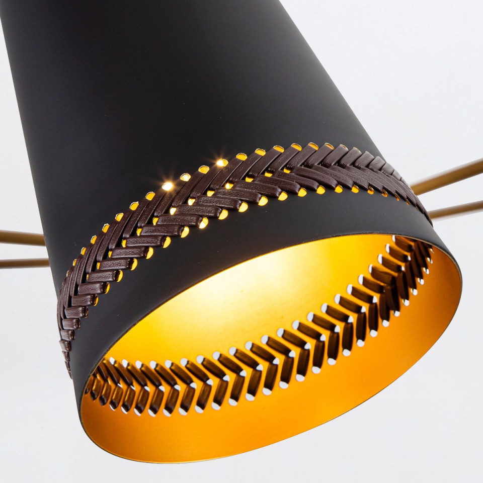 Brickell 5-lt chandelier matte black 114.3 cm