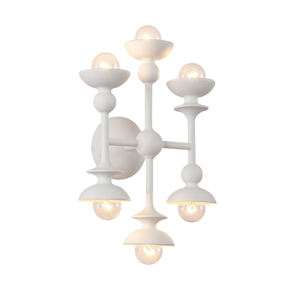 Cadence 6-ljus vägglampa antikvit 35.6 cm
