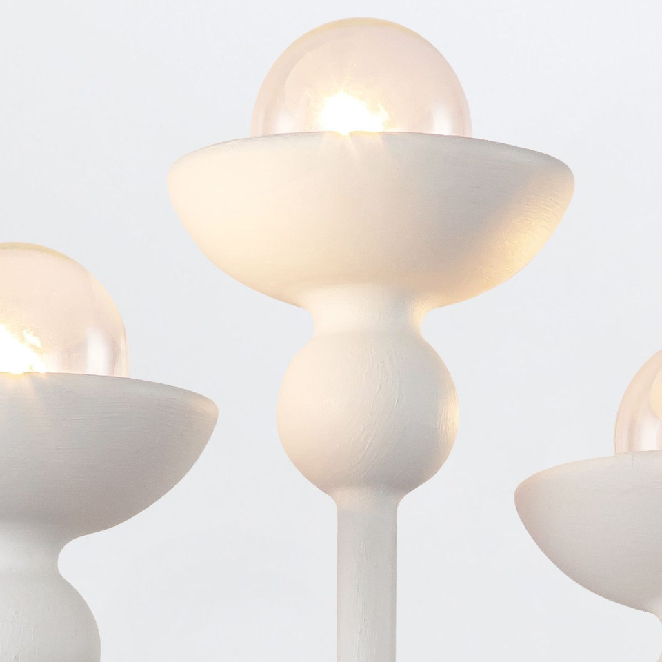 Cadence 6-ljus vägglampa antikvit 35.6 cm