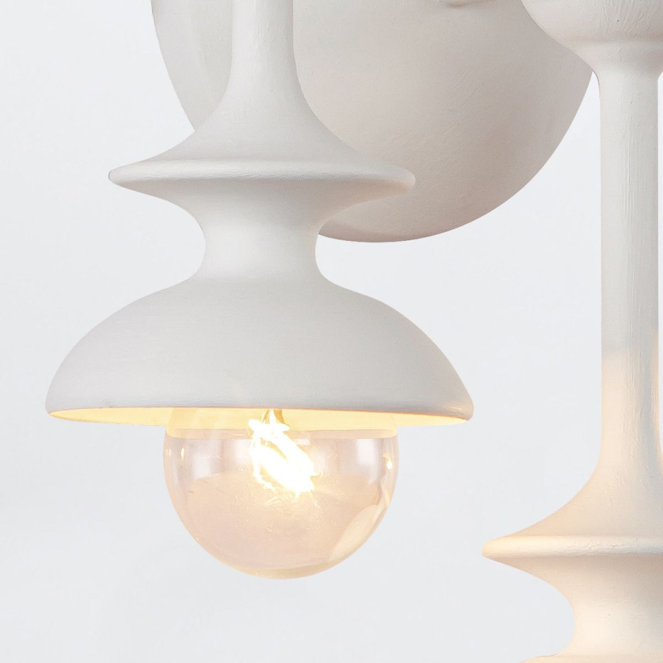 Cadence 6-ljus vägglampa antikvit 35.6 cm