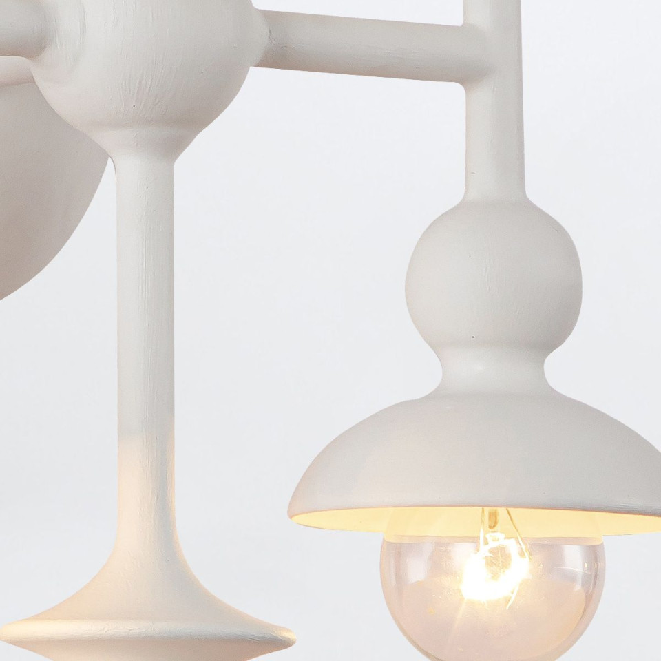 Cadence 6-ljus vägglampa antikvit 35.6 cm