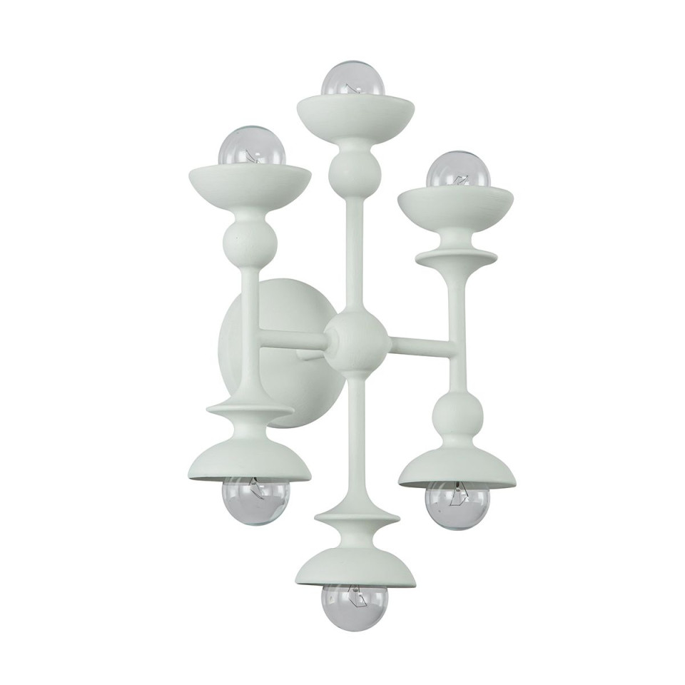Cadence 6-ljus vägglampa antikvit 35.6 cm