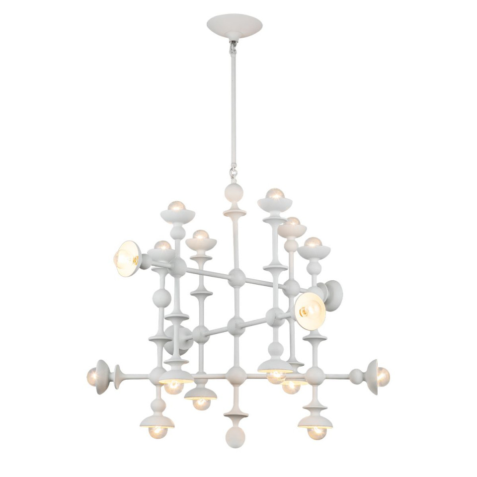 Cadence 18-lt chandelier antique white 76.2 cm