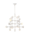 Cadence 18-lt chandelier antique white 76.2 cm