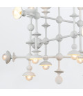 Cadence 18-lt chandelier antique white 76.2 cm