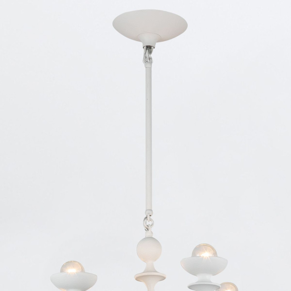 Cadence 18-lt chandelier antique white 76.2 cm