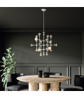 Cadence 18-lt chandelier antique white 76.2 cm