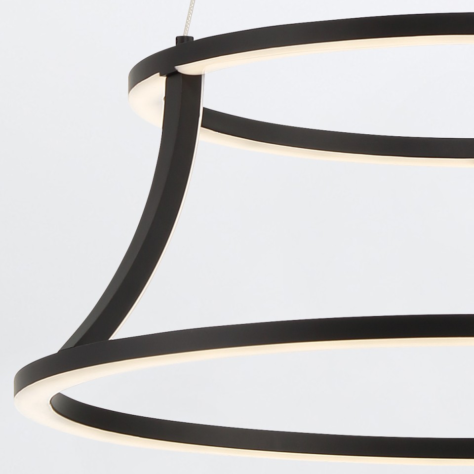 Cadoux ljuskrona matt svart 51 cm