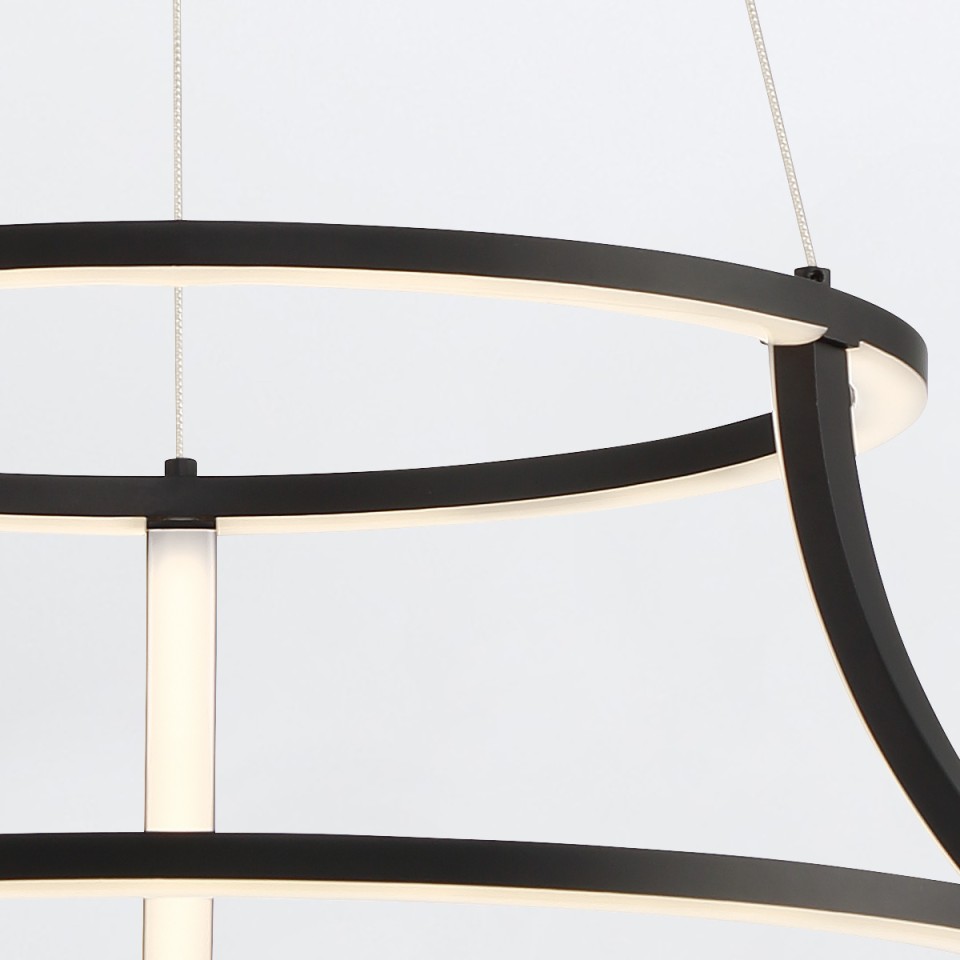 Cadoux ljuskrona matt svart 51 cm