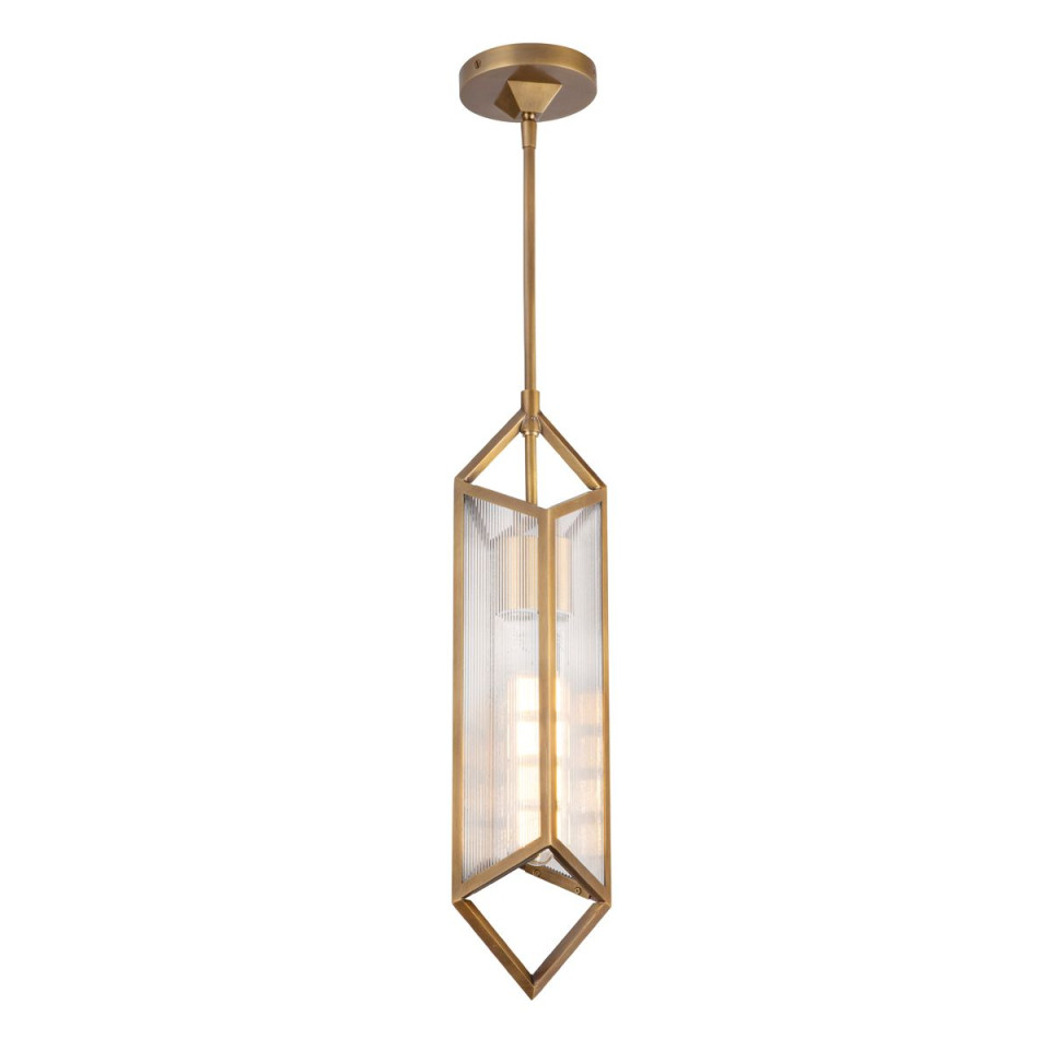 Cairo 1-lt ceiling light vintage brass/clear 13.1 cm