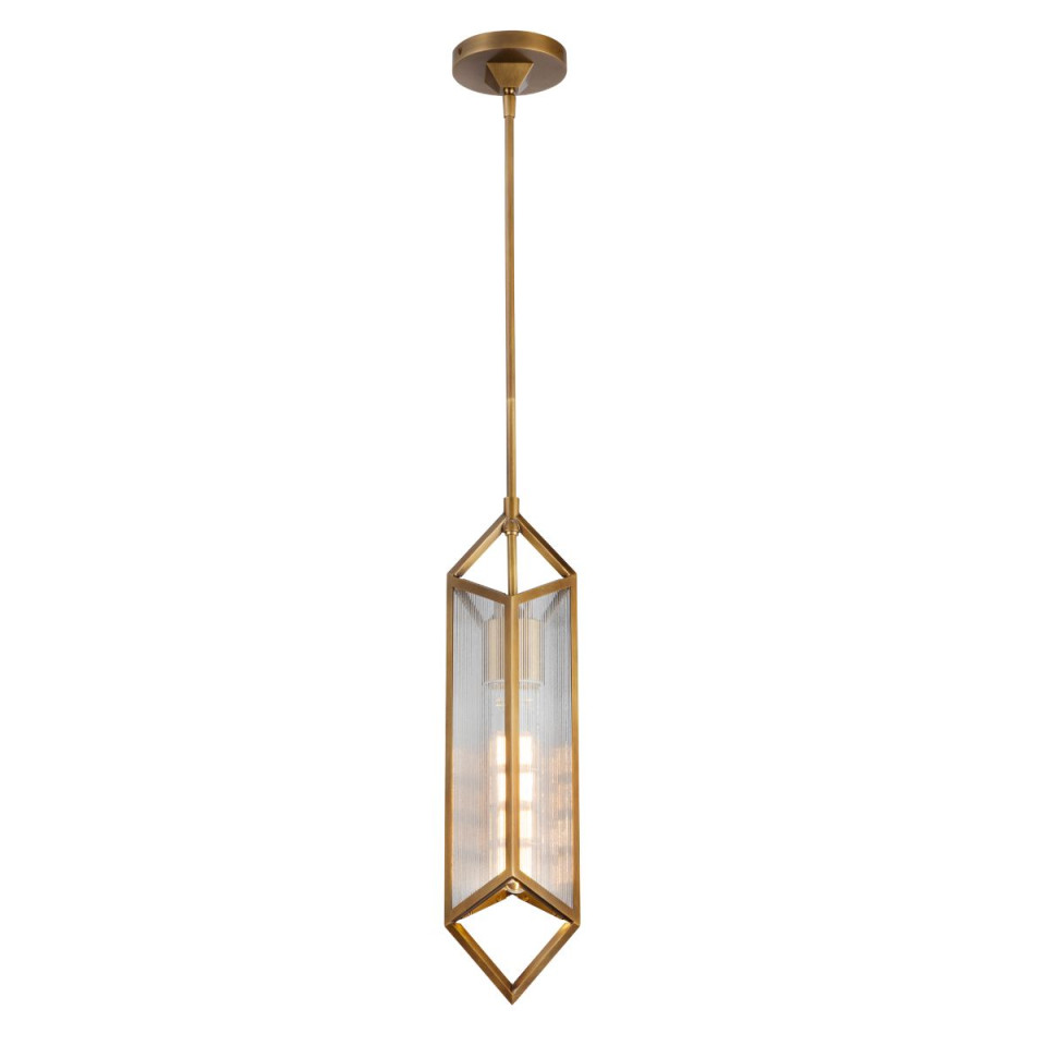 Cairo 1-lt ceiling light vintage brass/clear 13.1 cm