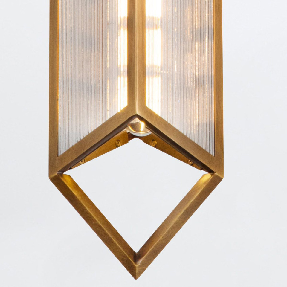 Cairo 1-lt ceiling light vintage brass/clear 13.1 cm