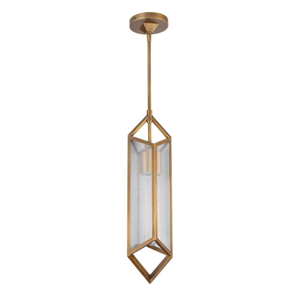 Cairo 1-lt ceiling light vintage brass/clear 13.1 cm
