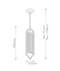 Cairo 1-lt ceiling light vintage brass/clear 13.1 cm