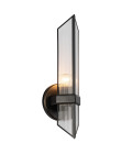 Cairo 1-lt wall light urban bronze/clear 38.5 cm
