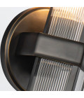 Cairo 1-lt wall light urban bronze/clear 38.5 cm