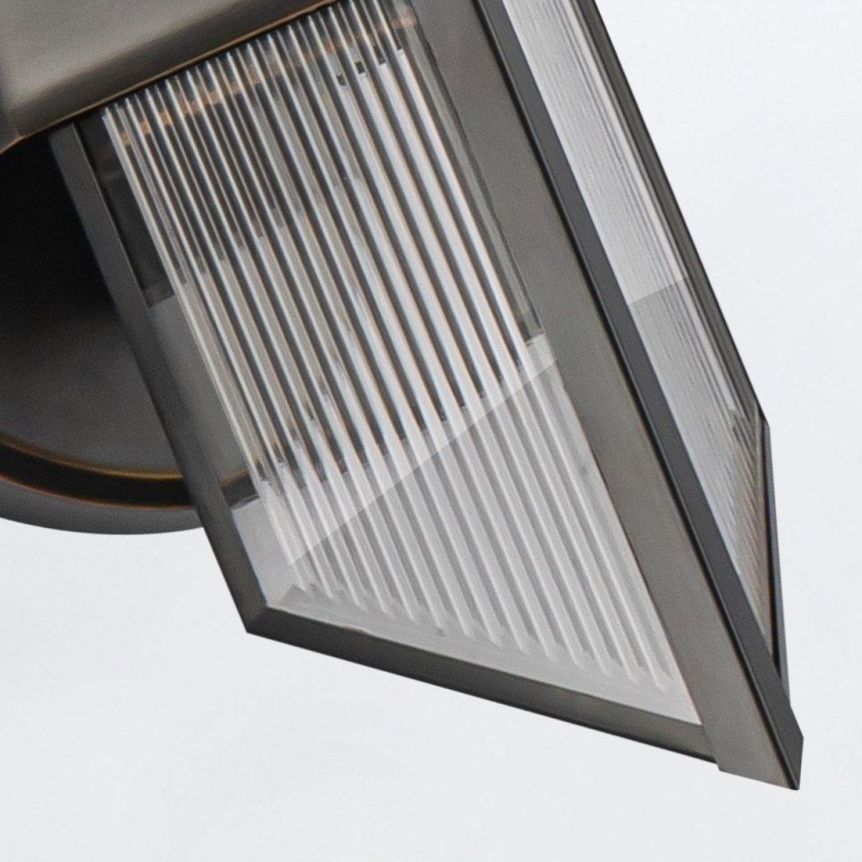 Cairo 1-lt wall light urban bronze/clear 38.5 cm