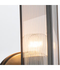 Cairo 1-lt wall light urban bronze/clear 38.5 cm