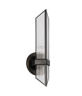 Cairo 1-lt wall light urban bronze/clear 38.5 cm