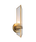 Cairo 1-ljus vägglampa mässing/klar 38,5 cm