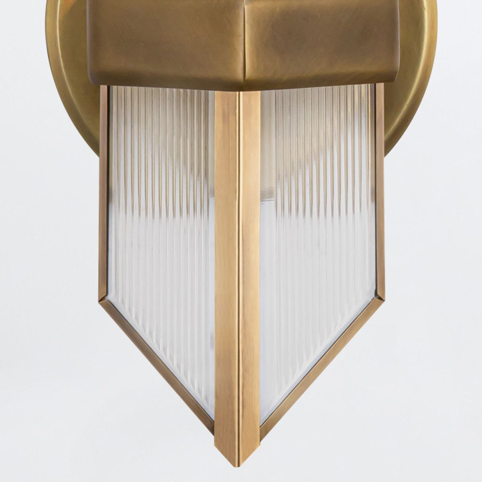 Cairo 1-ljus vägglampa mässing/klar 38,5 cm
