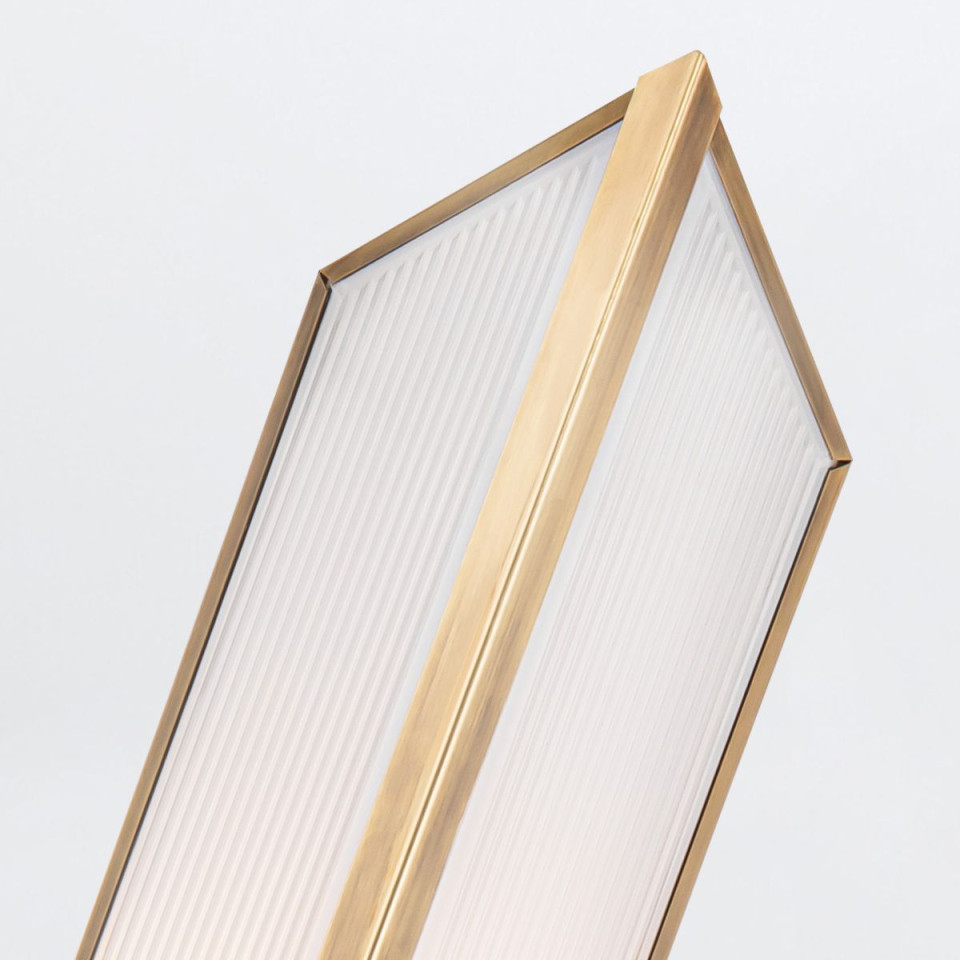 Cairo 1-ljus vägglampa mässing/klar 38,5 cm