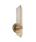 Cairo 1-ljus vägglampa mässing/klar 38,5 cm