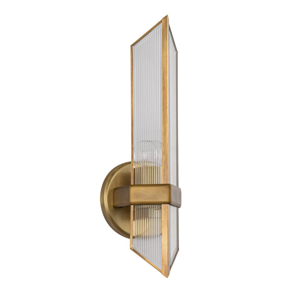 Cairo 1-ljus vägglampa mässing/klar 38,5 cm