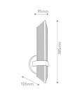 Cairo 1-ljus vägglampa mässing/klar 38,5 cm