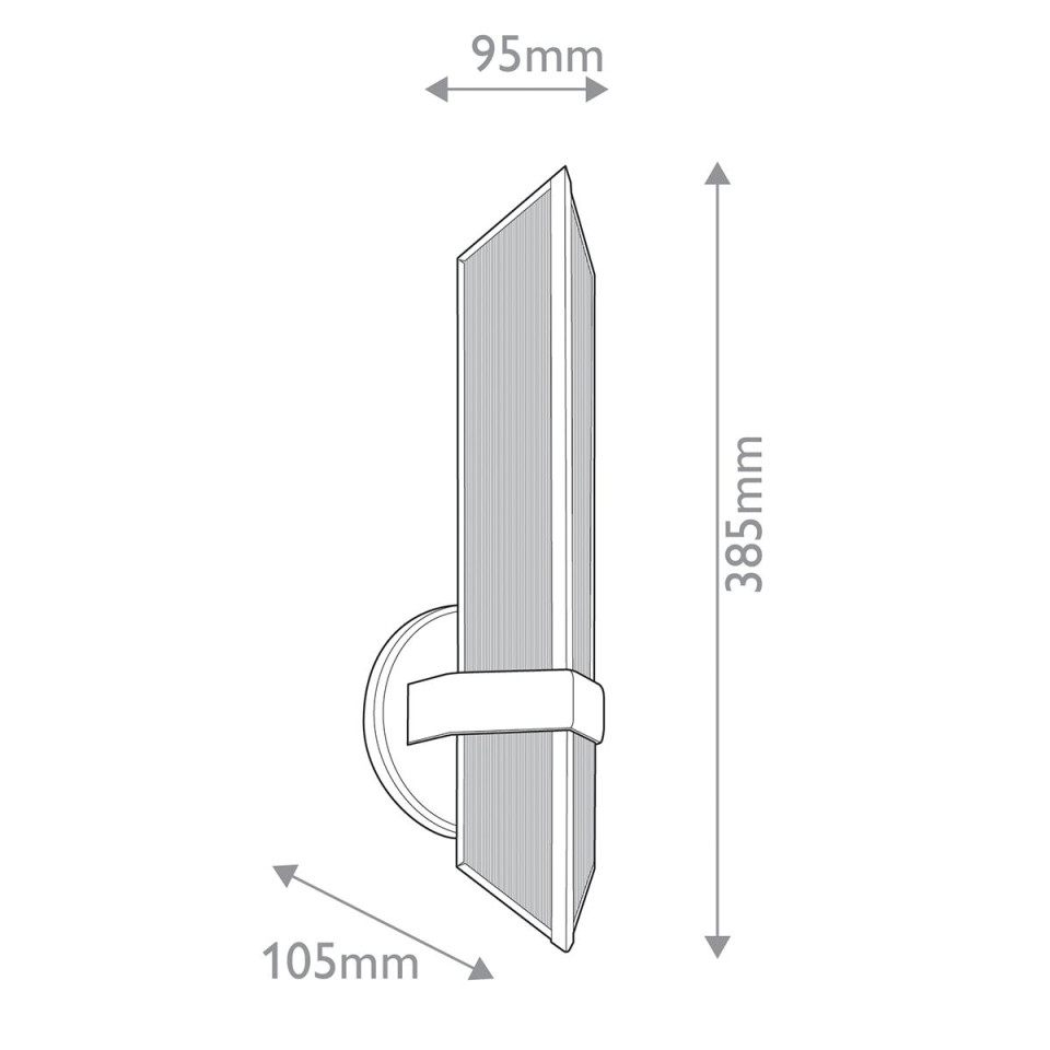 Cairo 1-ljus vägglampa mässing/klar 38,5 cm