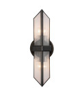 Cairo 2-lt wall light urban bronze/clear 38.5 cm