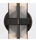 Cairo 2-lt wall light urban bronze/clear 38.5 cm