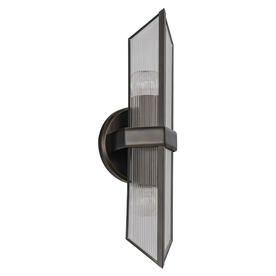 Cairo 2-lt wall light urban bronze/clear 38.5 cm